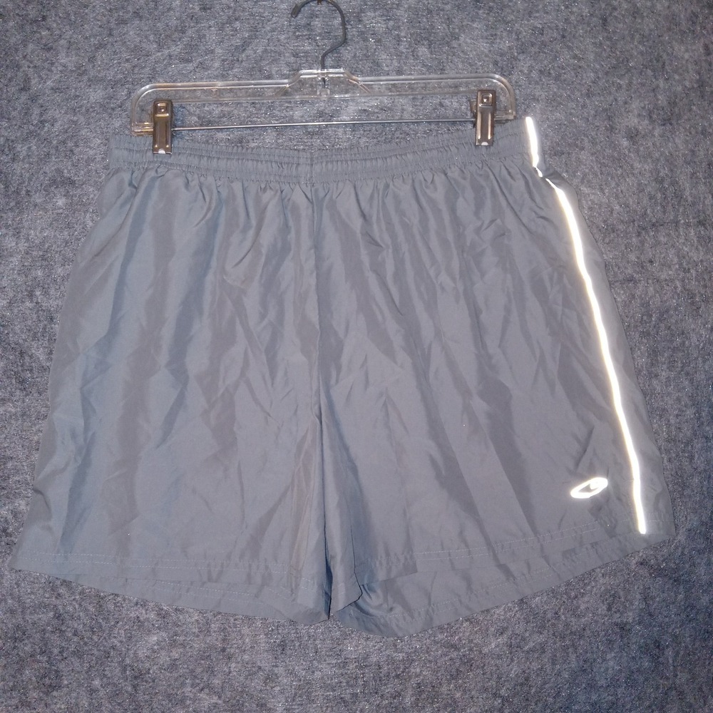 Champion C9 Running Shorts Women Large Gray Reflective Athletic Gym Inseam 4.5in
